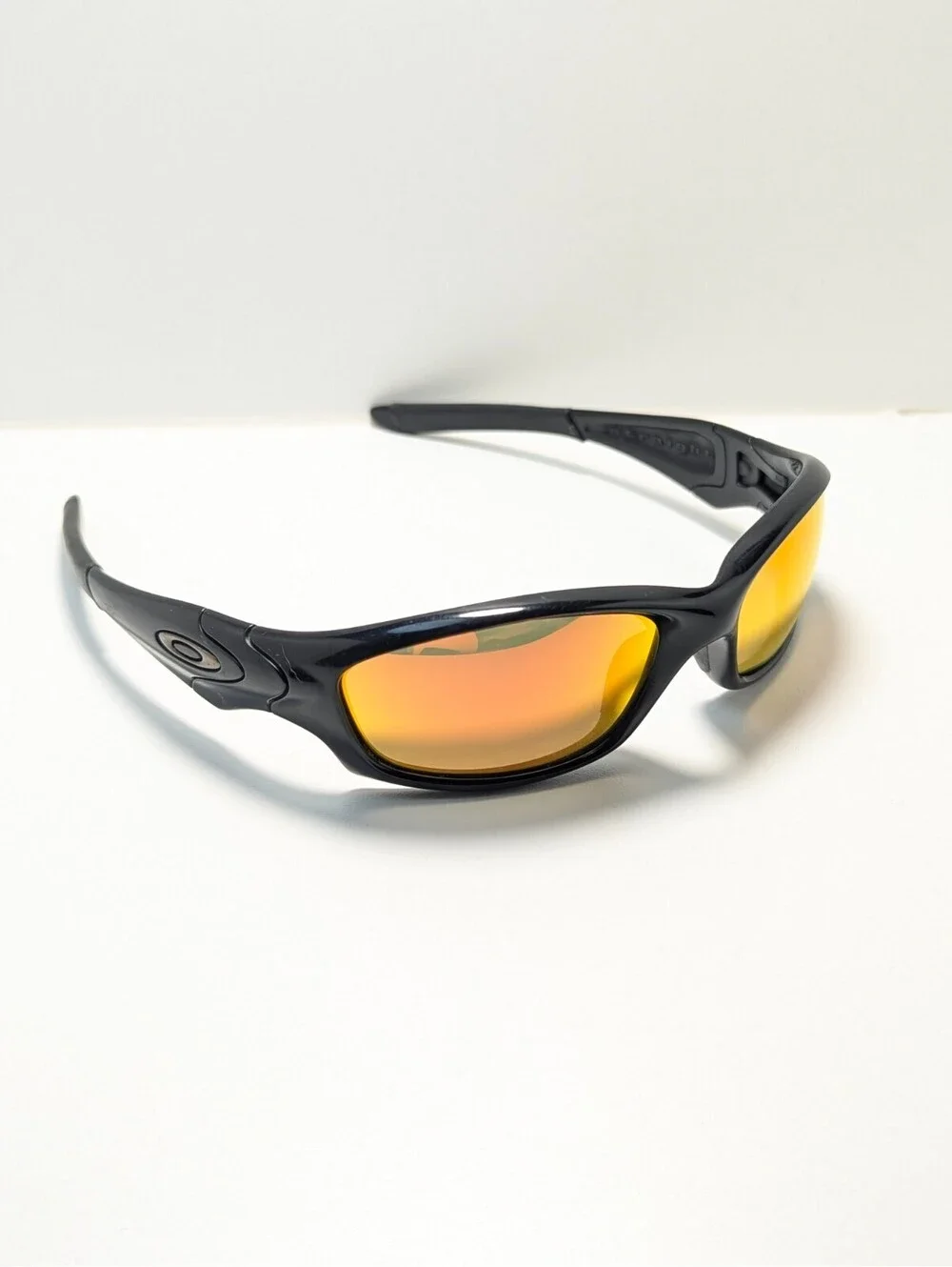 Oakley Straight 2007 Black Red Lens Outdoor Wraparound Men's Sports Sunglasses